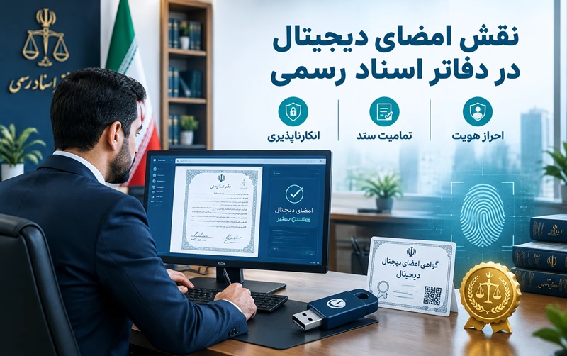 نقش امضای دیجیتال در دفاتر اسناد رسمی