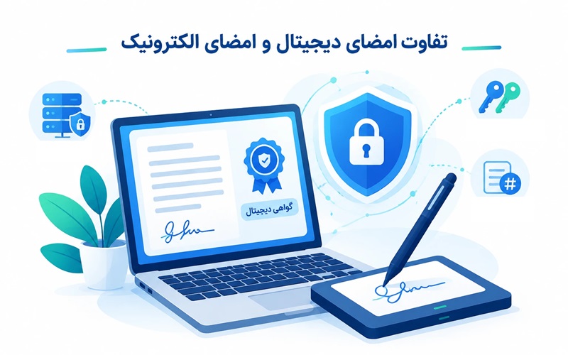 تفاوت امضای دیجیتال و امضای الکترونیک